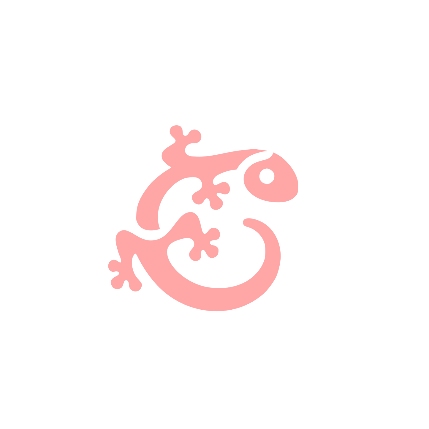 Logo with Geckos Design #ffa6a6