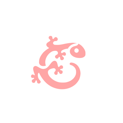 Logo with Geckos Design #ffa6a6
