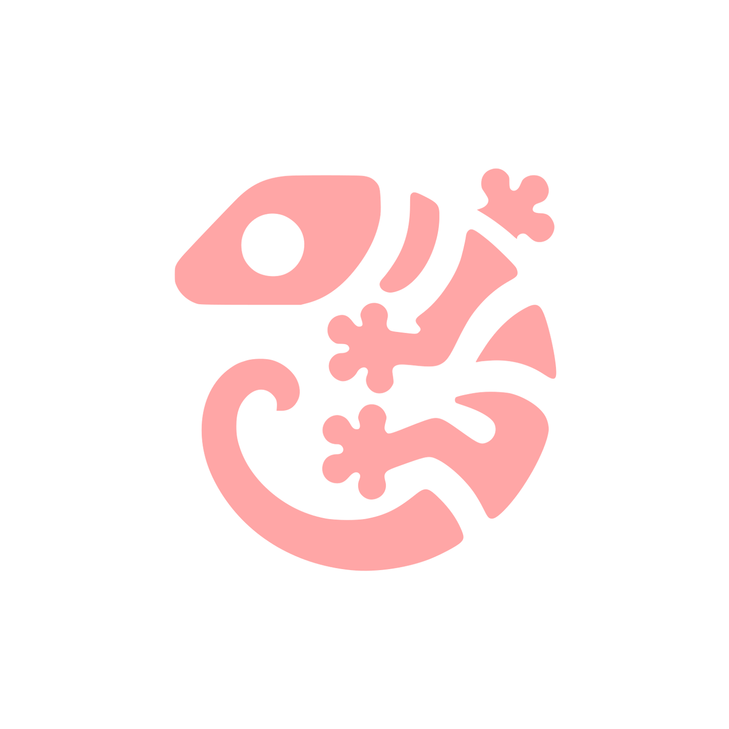 Logo of a Lizard #ffa6a6