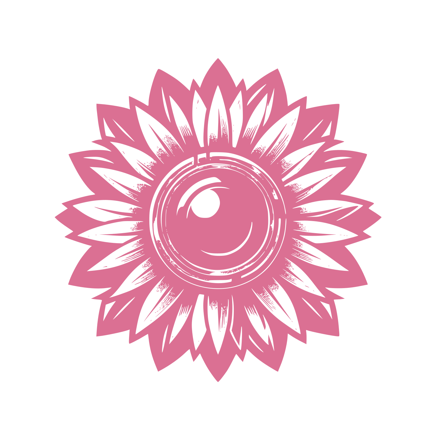 Sunflower Radial Logo #DB7093
