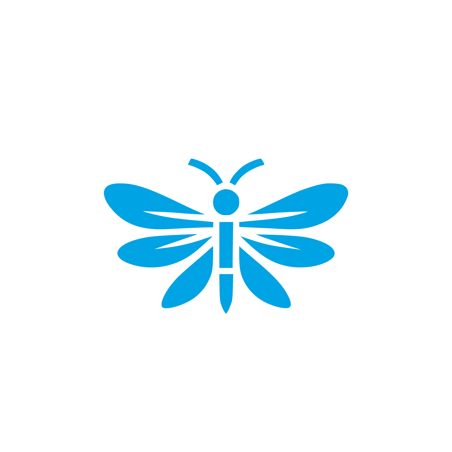 Logo of a Butterfly #00a3e4