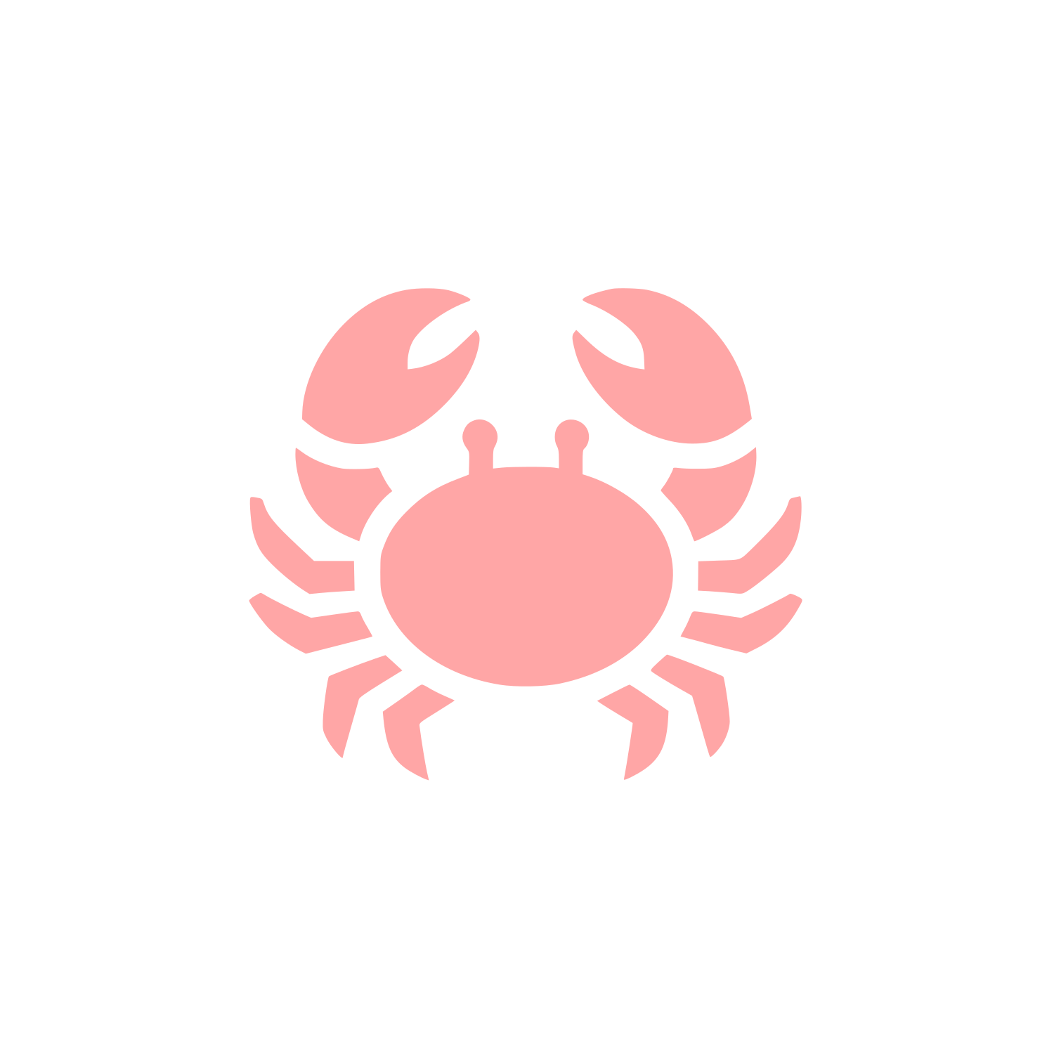 Crab Logo Design #ffa6a6