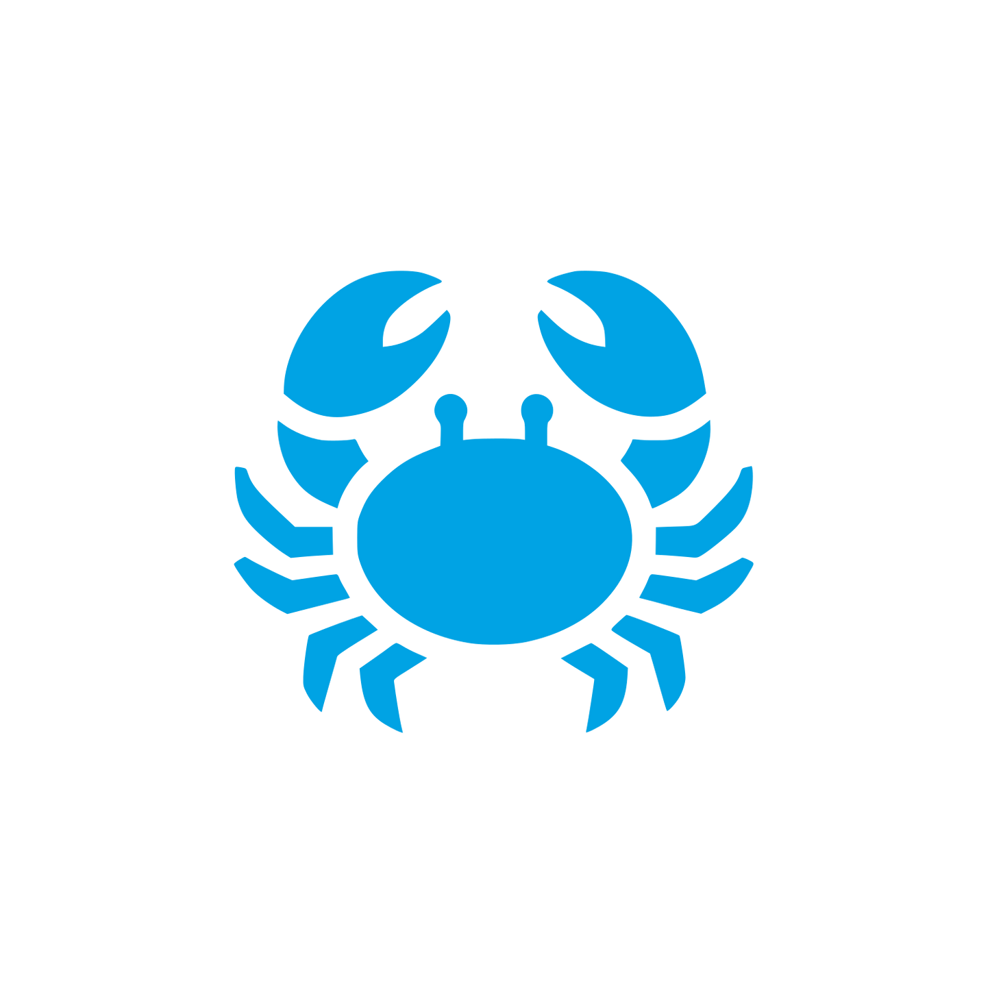 Crab Logo Design #00a3e4