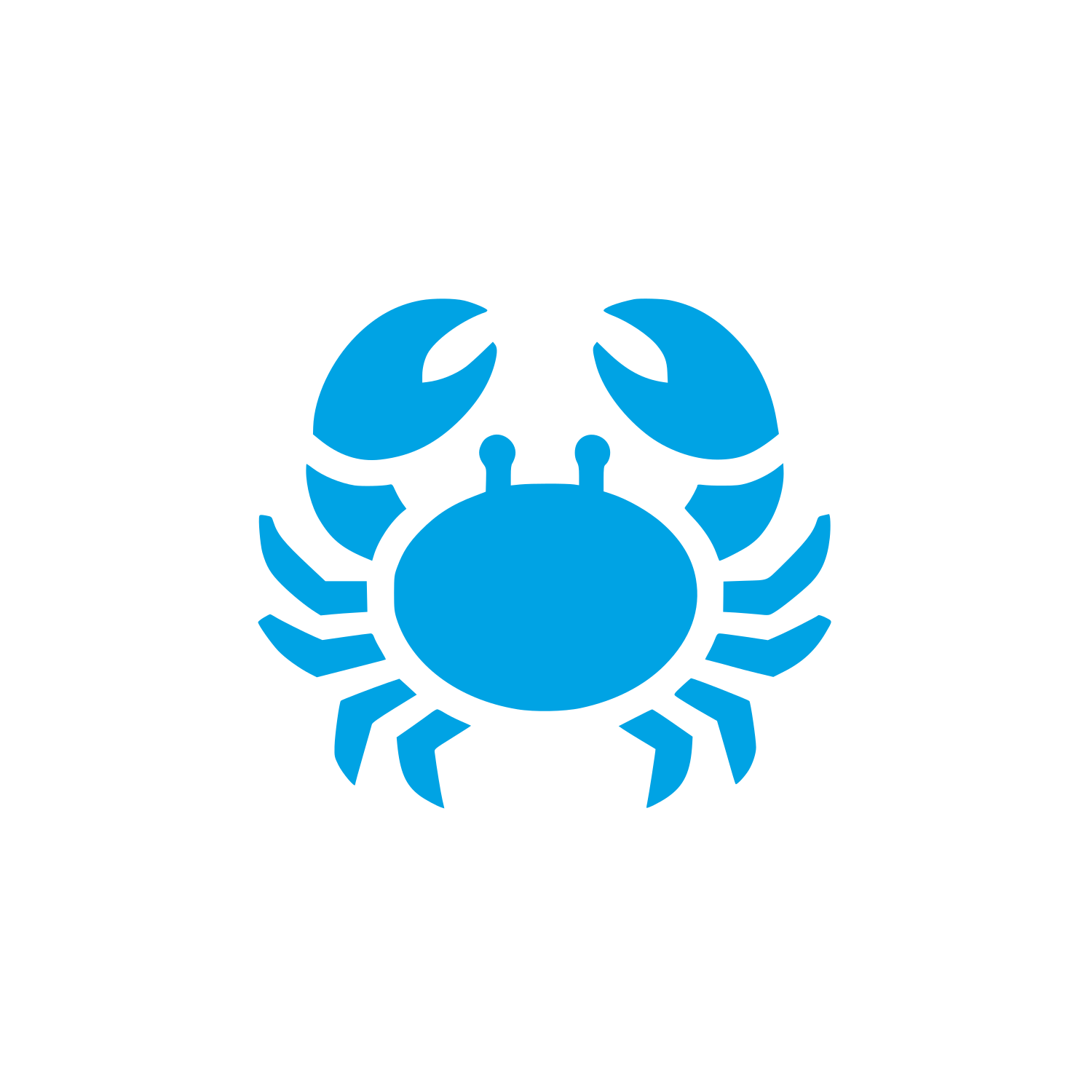 Crab Logo Design #00a3e4