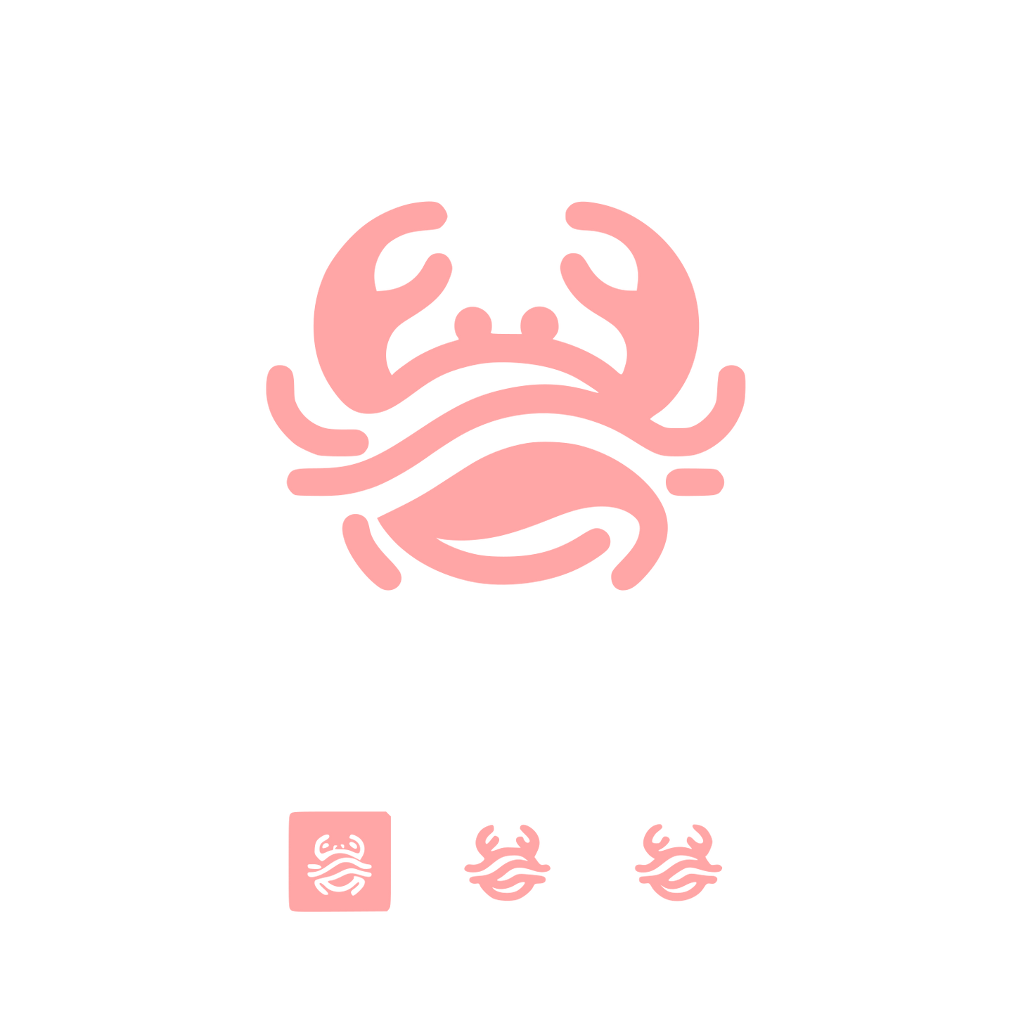 Crab Logo Design #ffa6a6