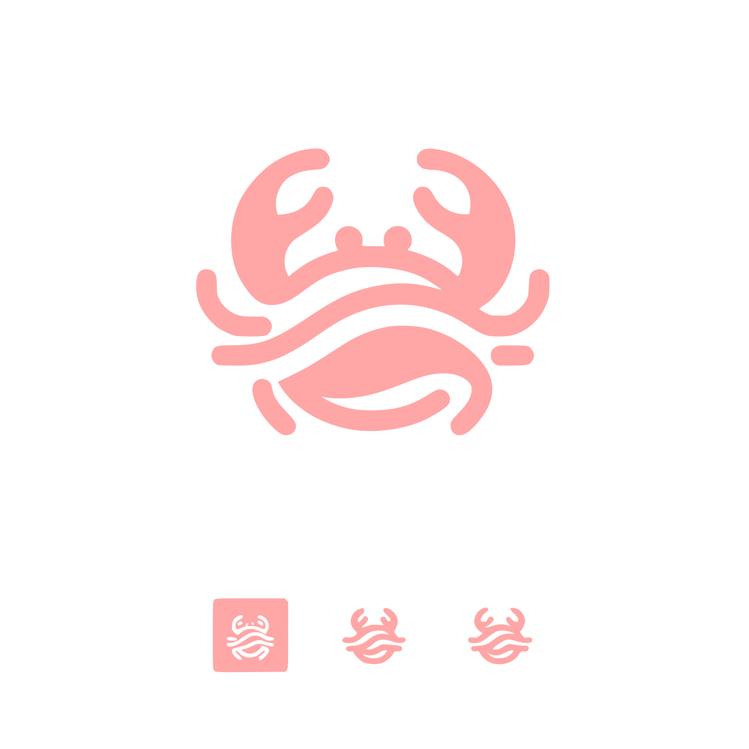 Crab Logo Design #ffa6a6