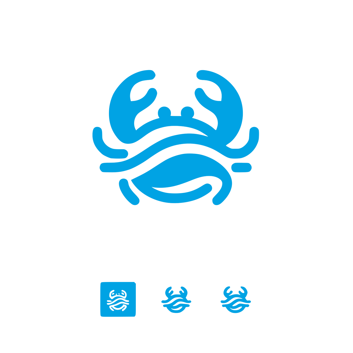Crab Logo Design #00a3e4