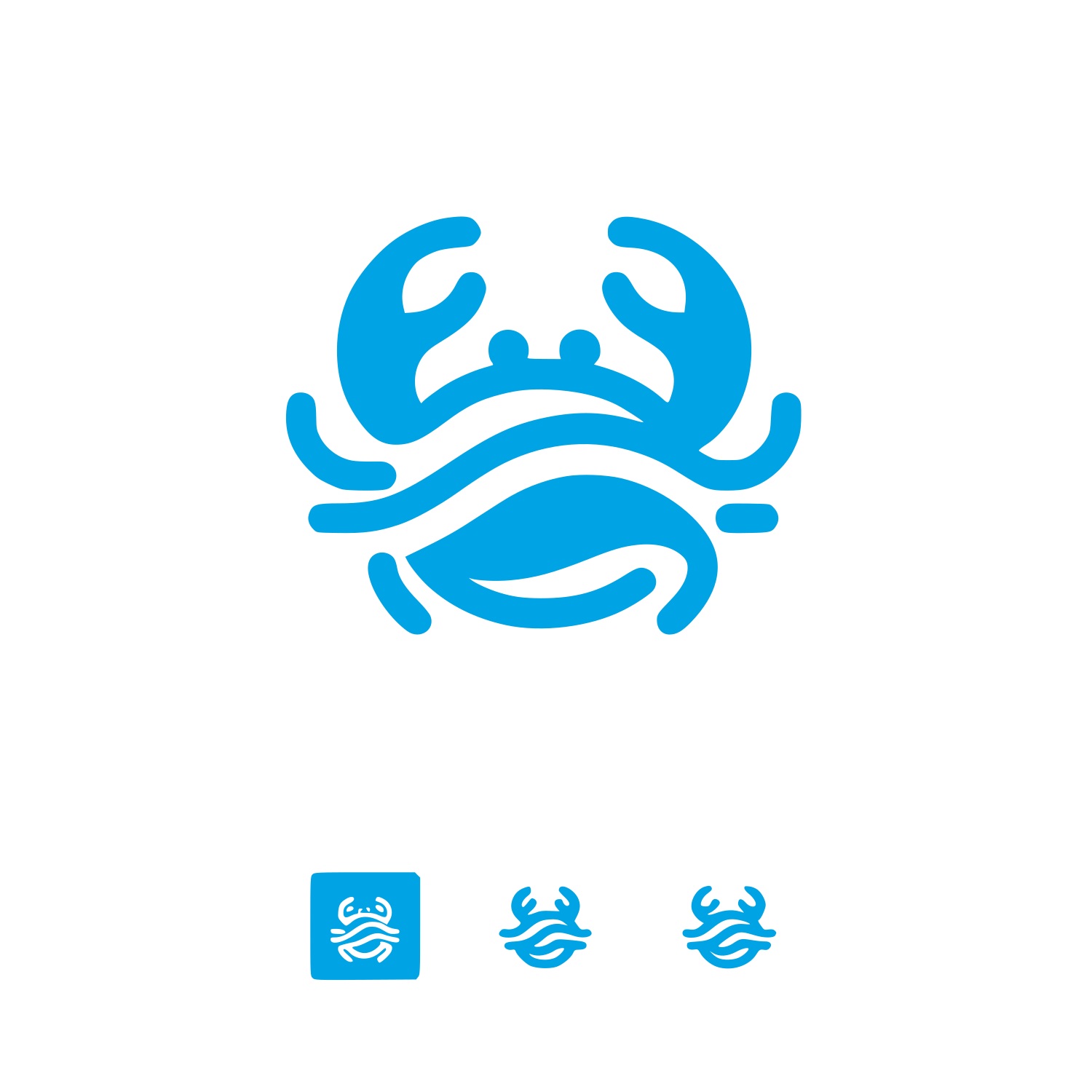 Crab Logo Design #00a3e4