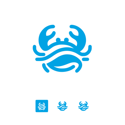 Crab Logo Design #00a3e4