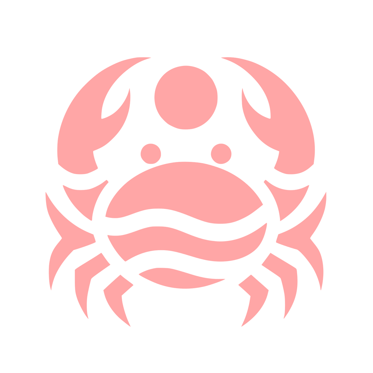Crab Logo Design #ffa6a6