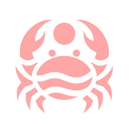 Crab Logo Design #ffa6a6