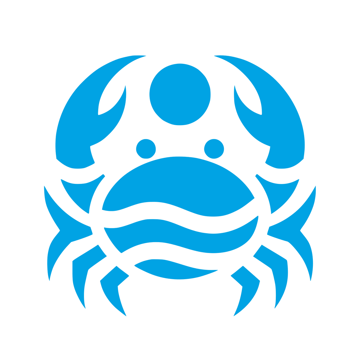 Crab Logo Design #00a3e4