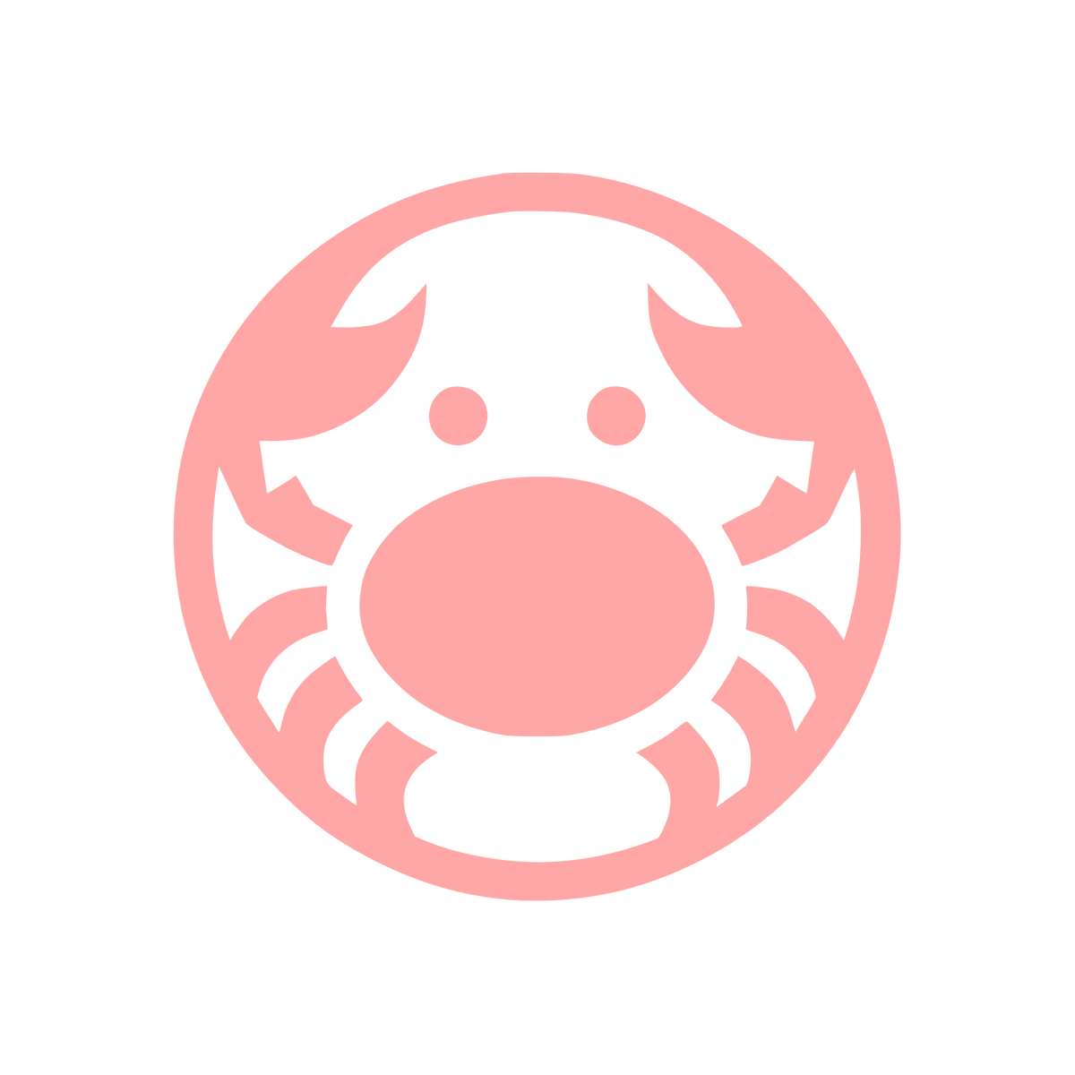 Crab Logo Design #ffa6a6