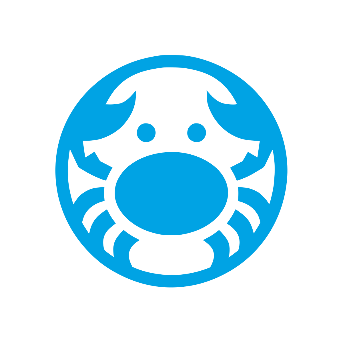 Crab Logo Design #00a3e4
