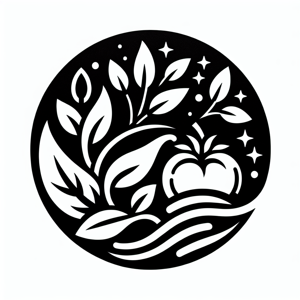 Fruit and Leaves Circle Logo