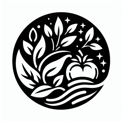 Fruit and Leaves Circle Logo