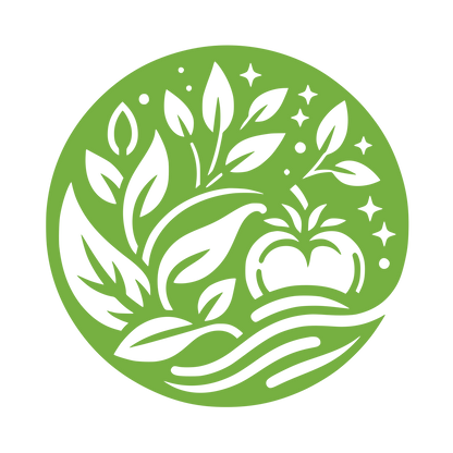 Fruit and Leaves Circle Logo #76B041