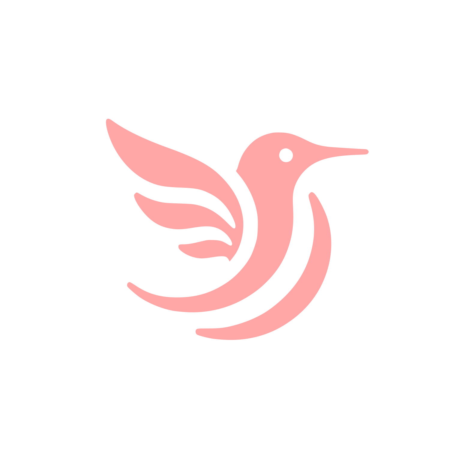 Logo of a Bird #ffa6a6