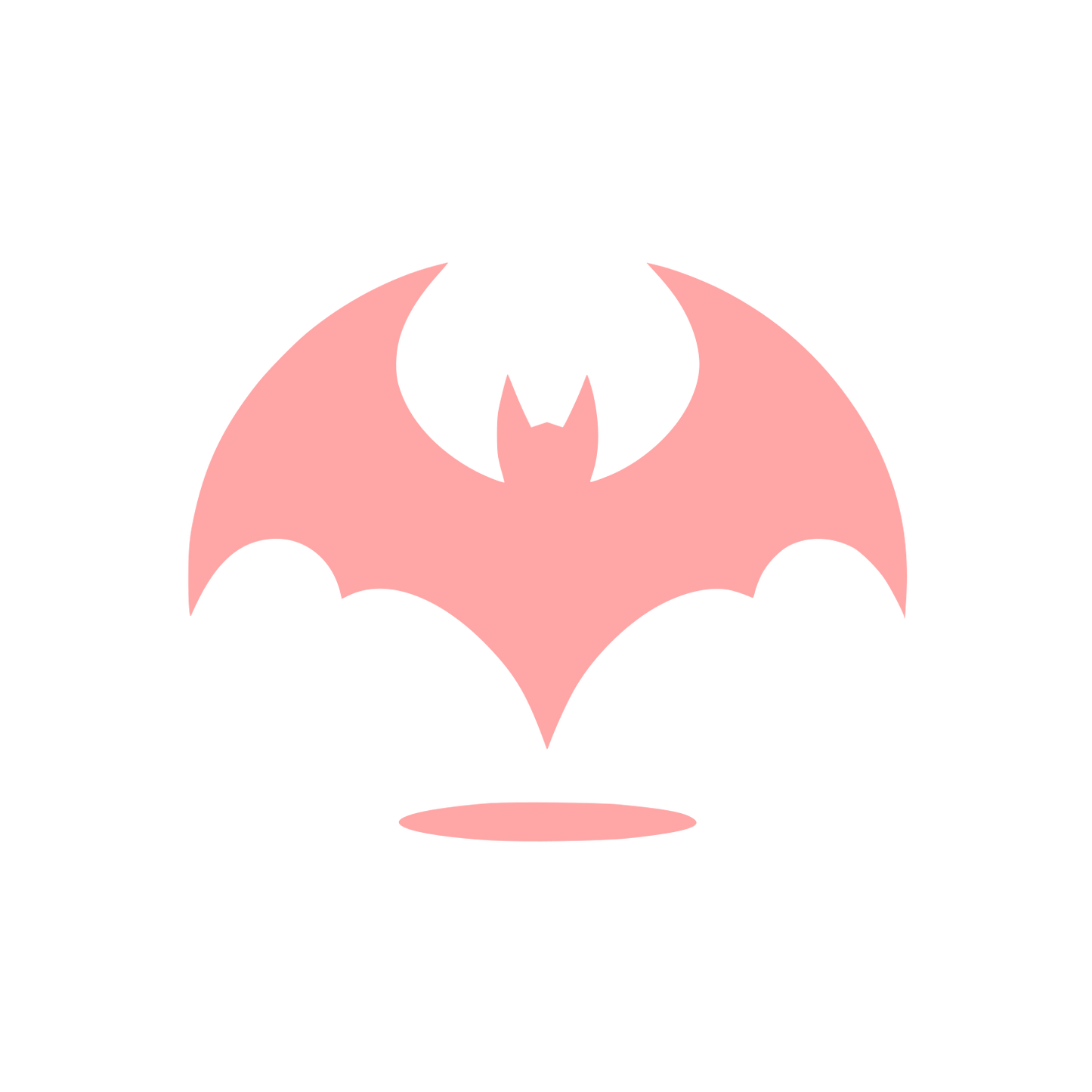 Bat Logo Design #ffa6a6