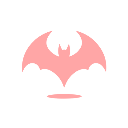 Bat Logo Design #ffa6a6