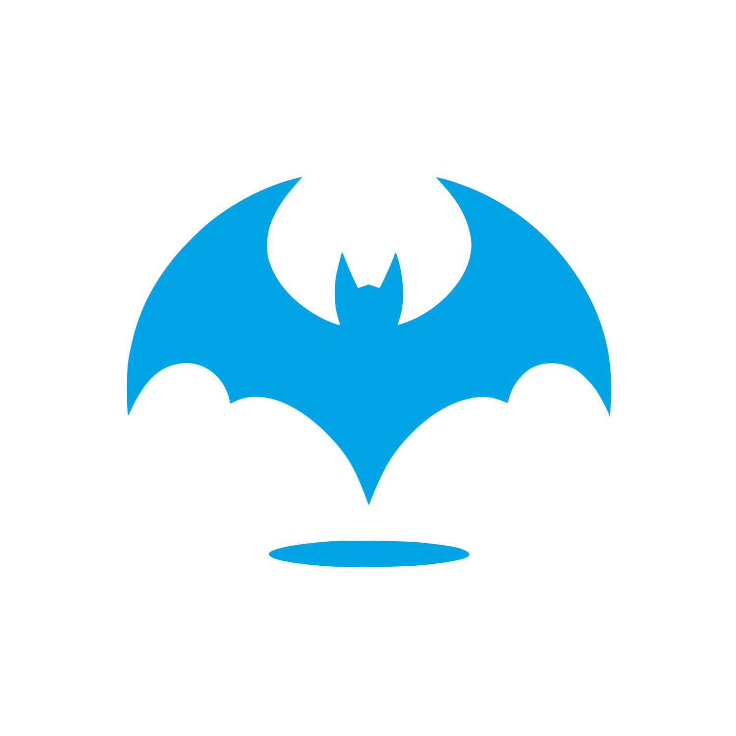 Bat Logo Design #00a3e4
