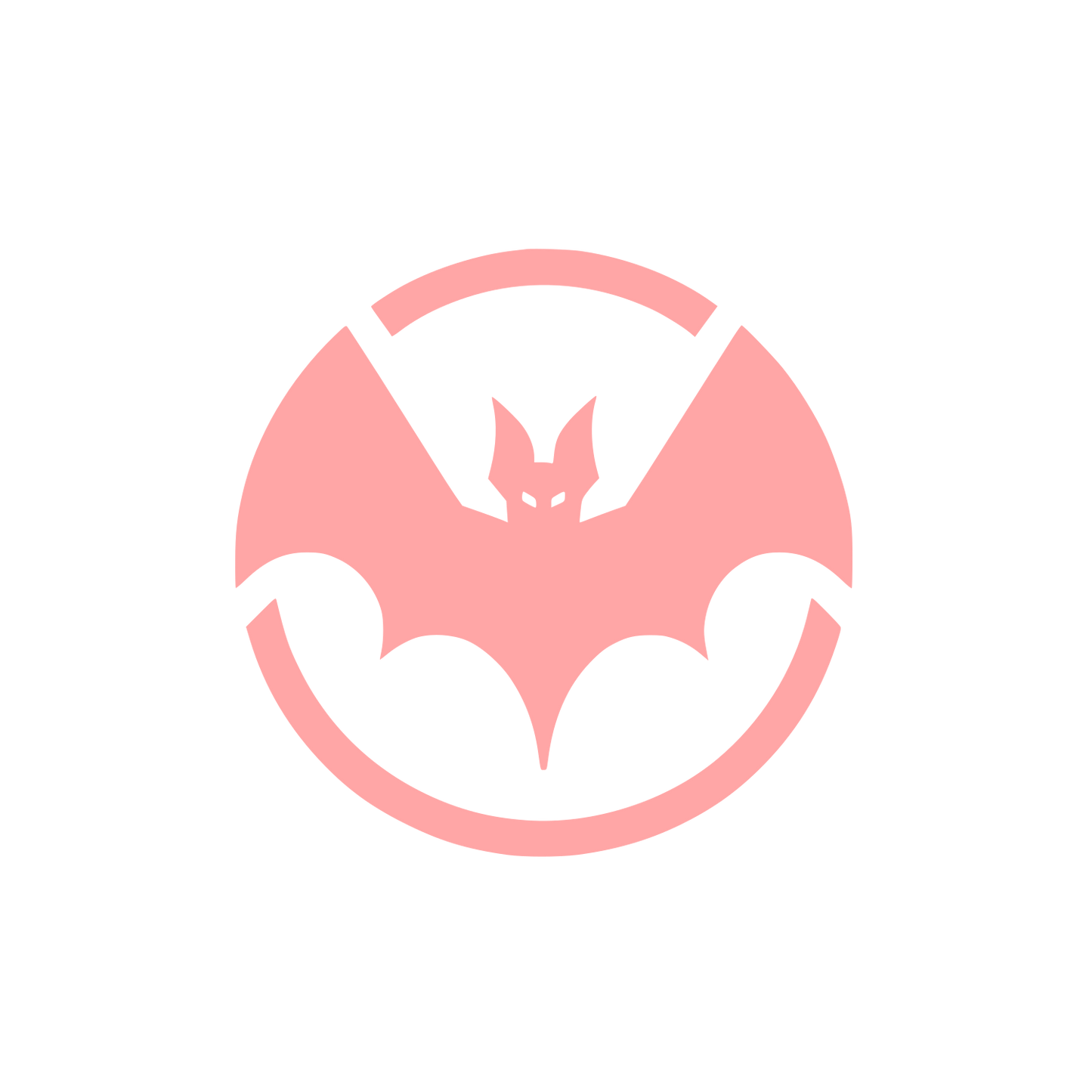 Bat Logo Design #ffa6a6