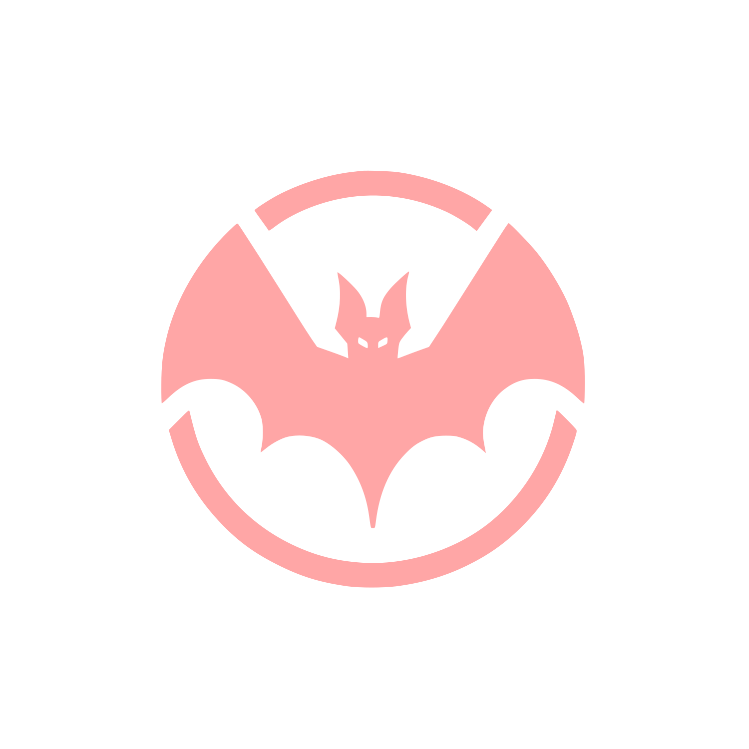 Bat Logo Design #ffa6a6