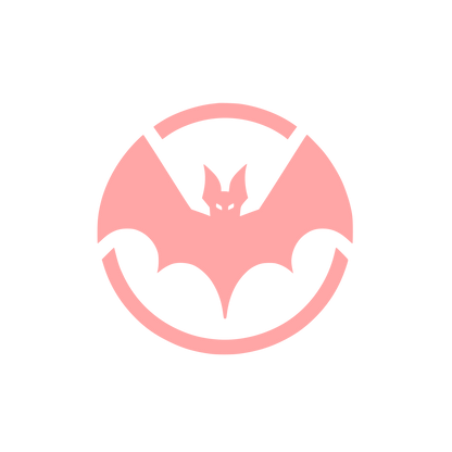 Bat Logo Design #ffa6a6