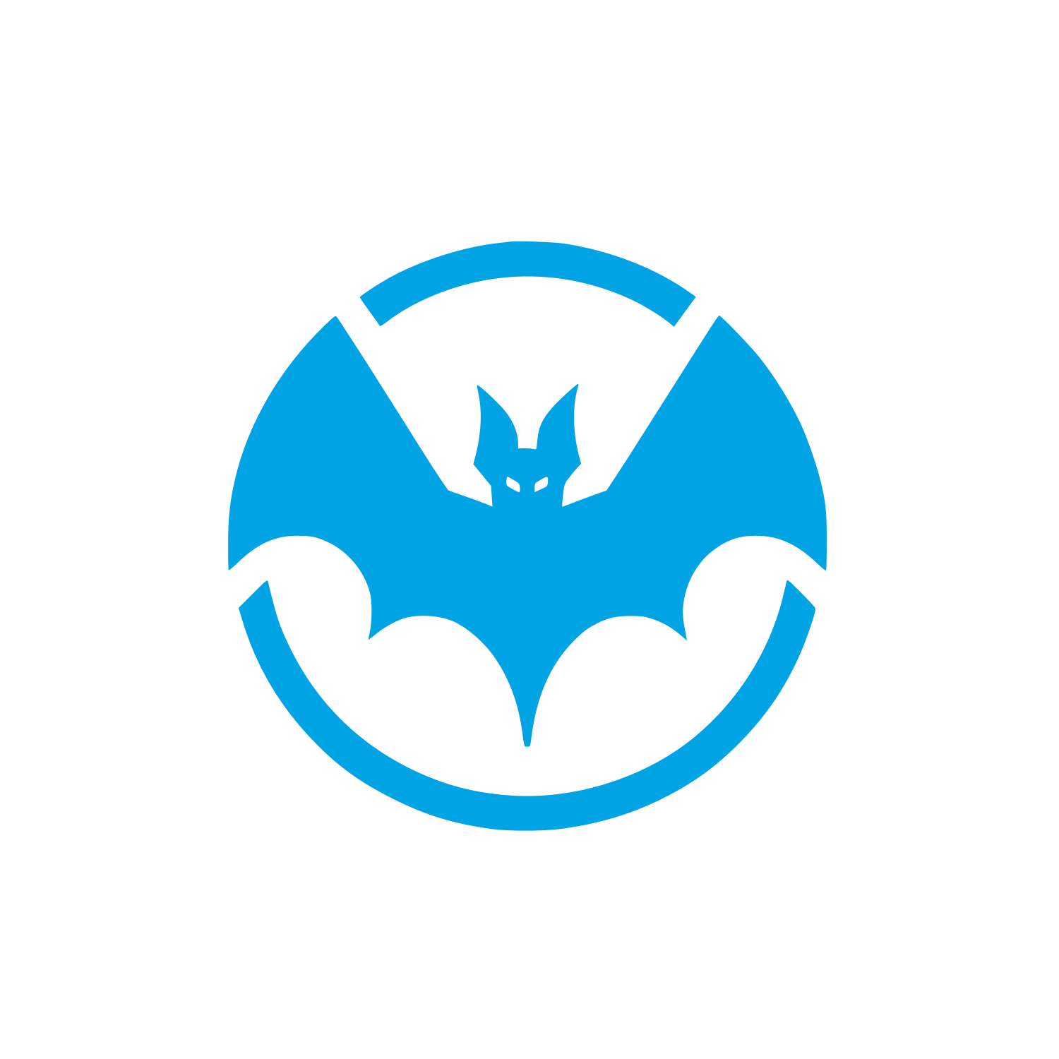 Bat Logo Design #00a3e4