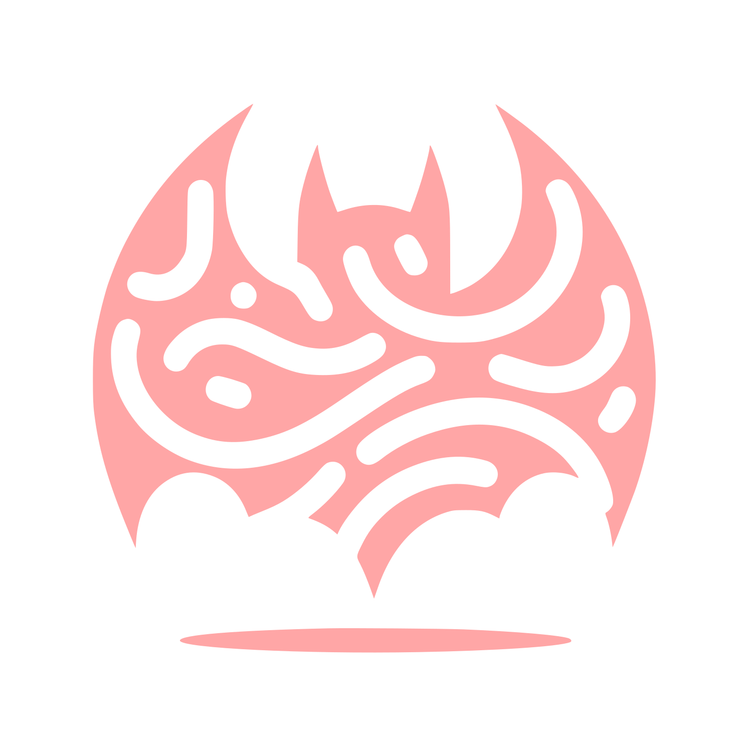 Bat Logo #ffa6a6