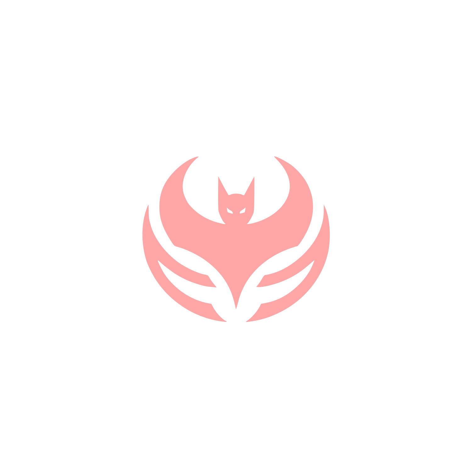 Bold Bat Logo #ffa6a6