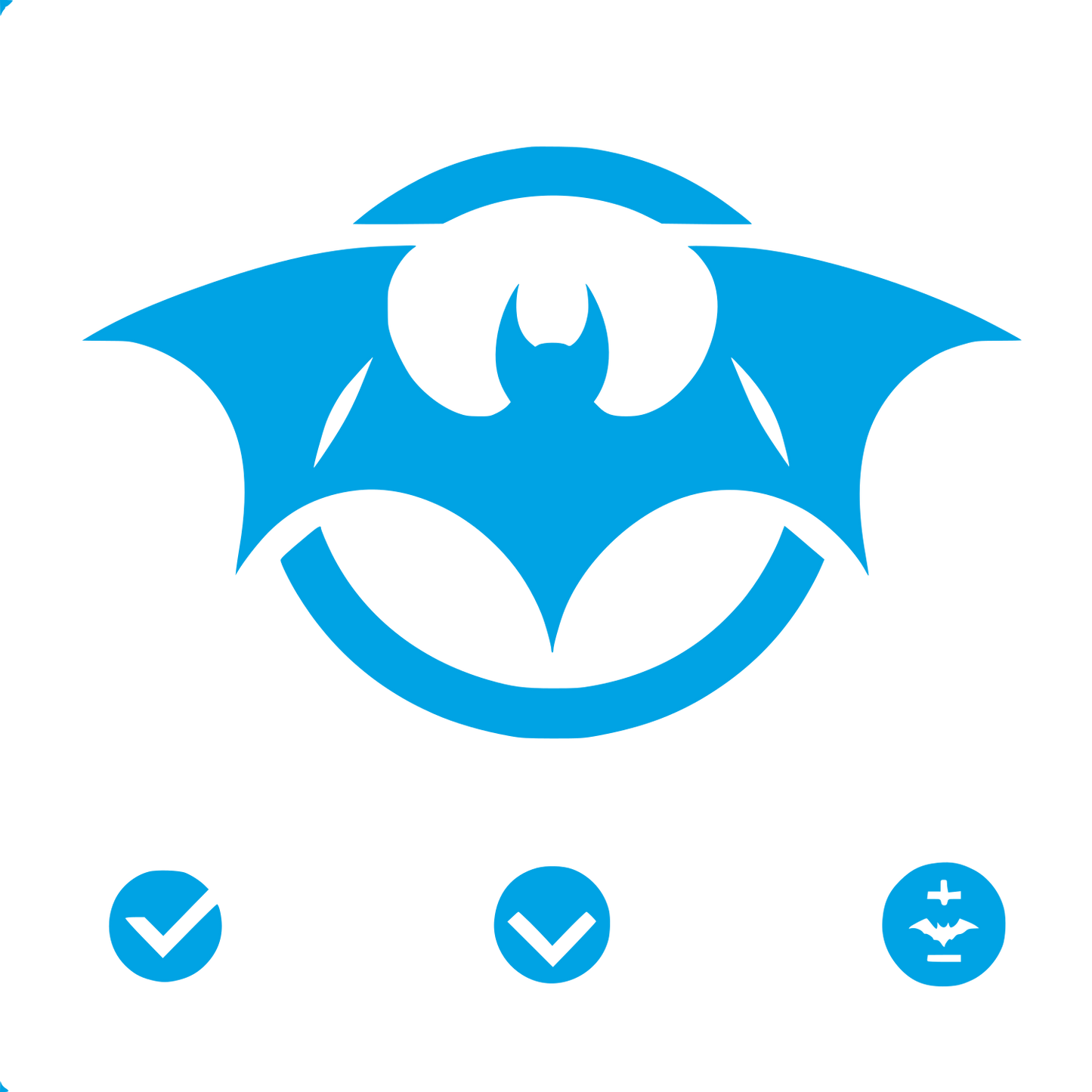 Bat Logo Design #00a3e4