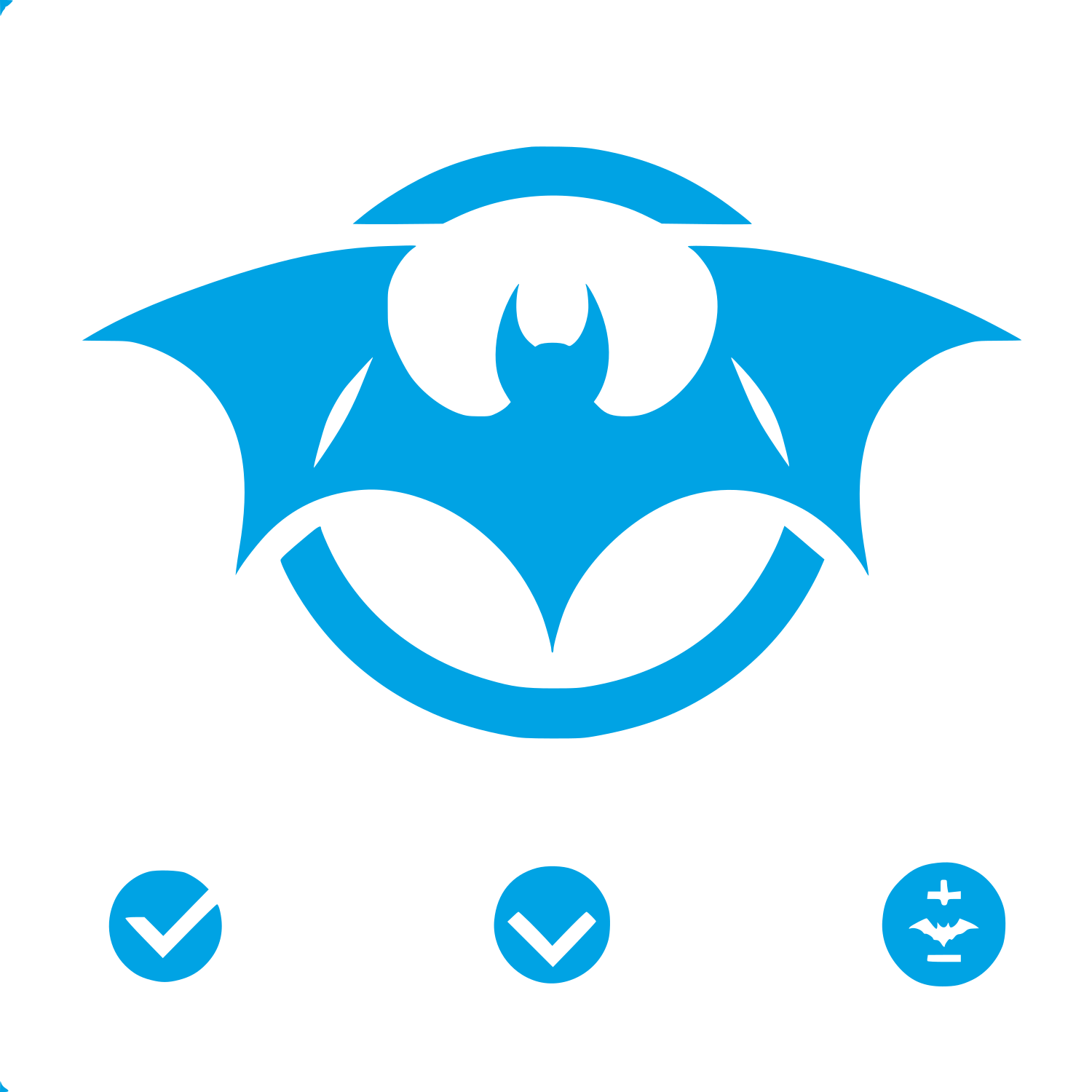 Bat Logo Design #00a3e4