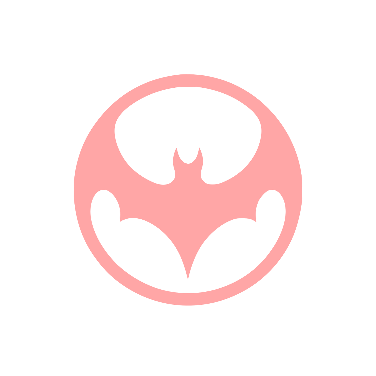 Bat Logo Design #ffa6a6