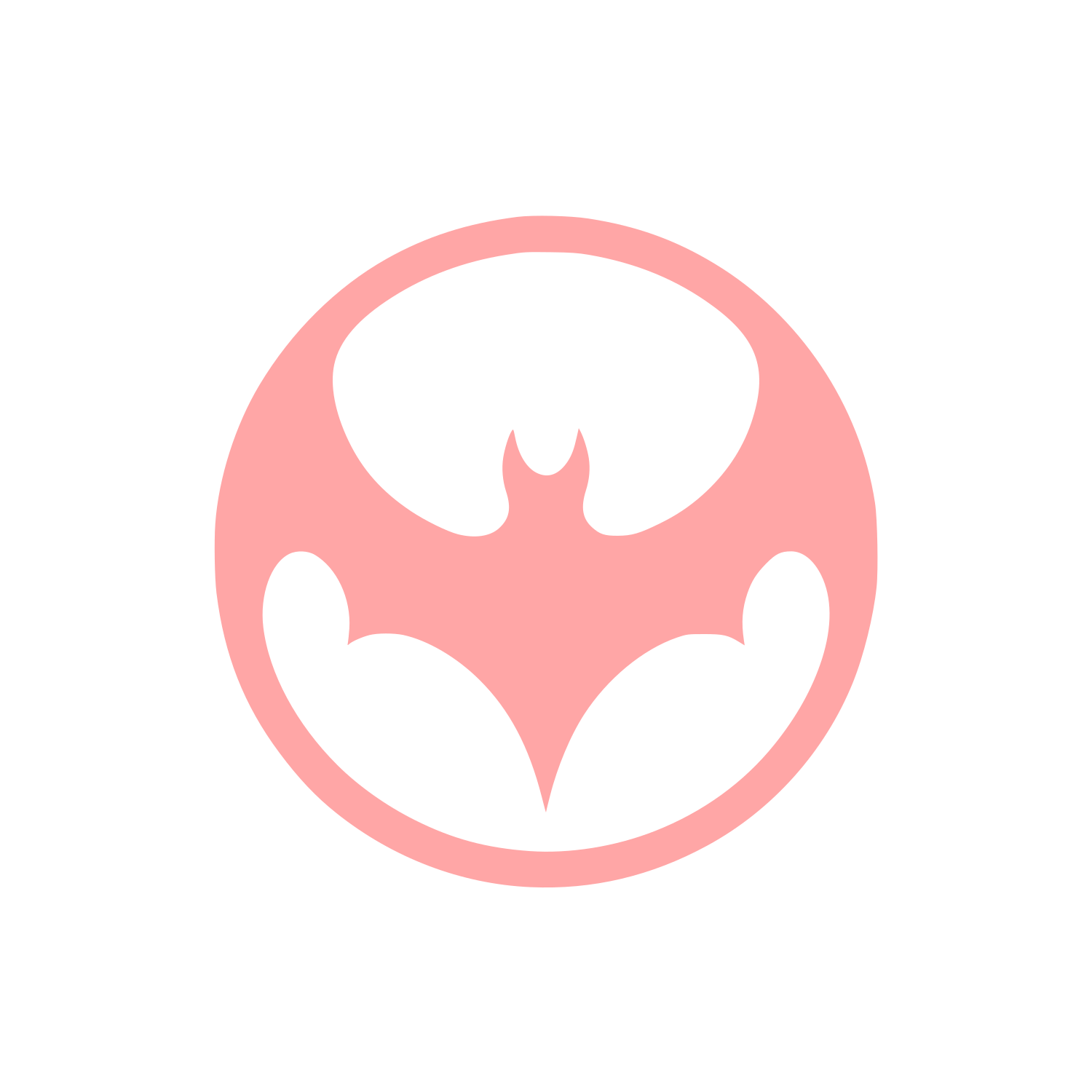Bat Logo Design #ffa6a6
