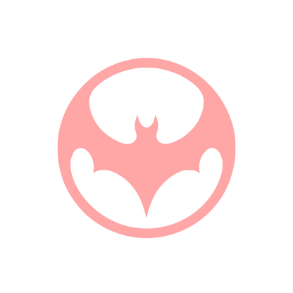 Bat Logo Design #ffa6a6