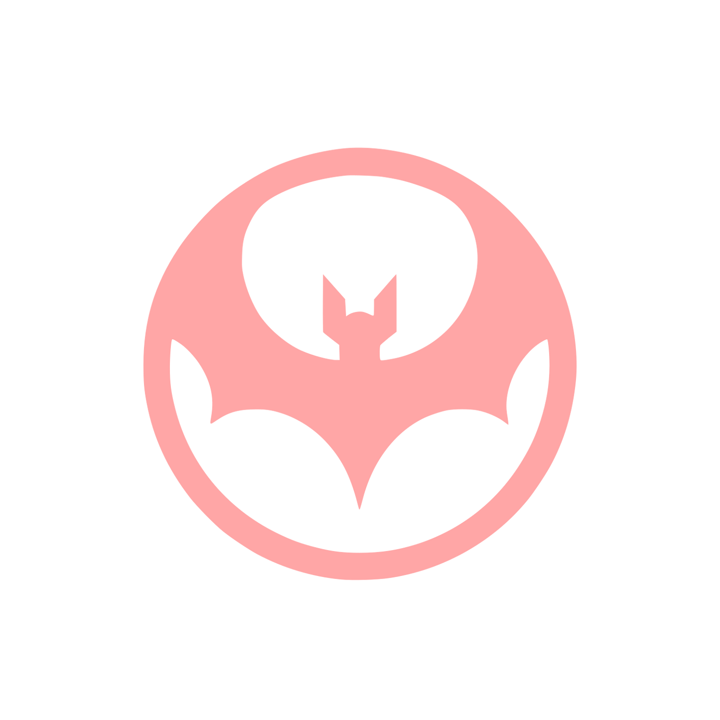 Bat Logo Design #ffa6a6