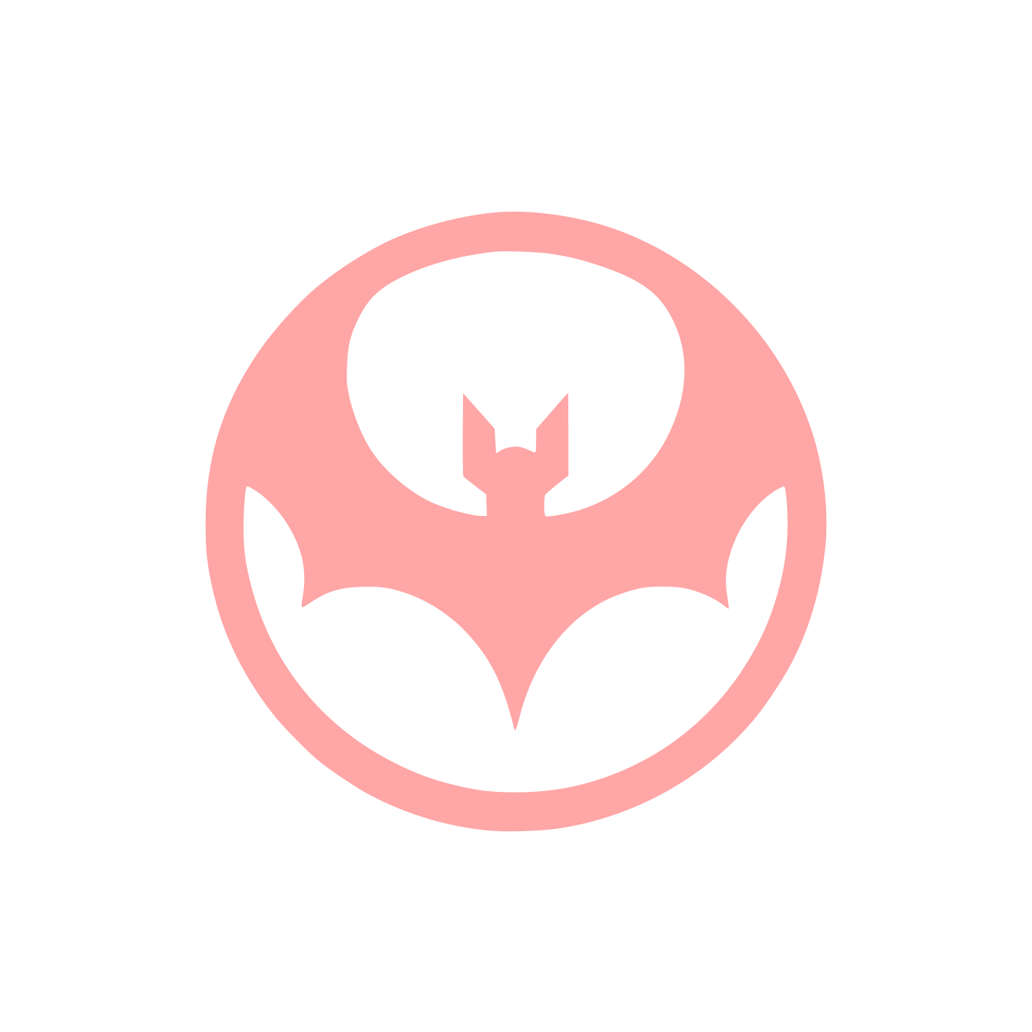 Bat Logo Design #ffa6a6