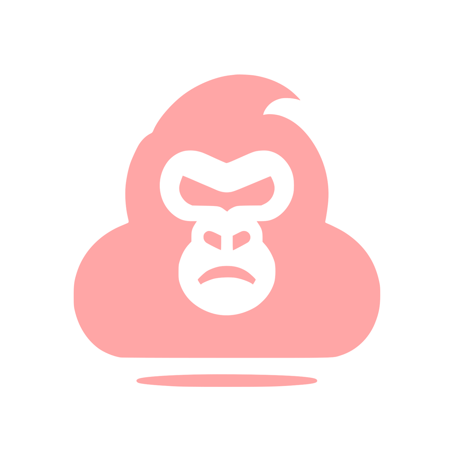 Gorilla Logo Design #ffa6a6