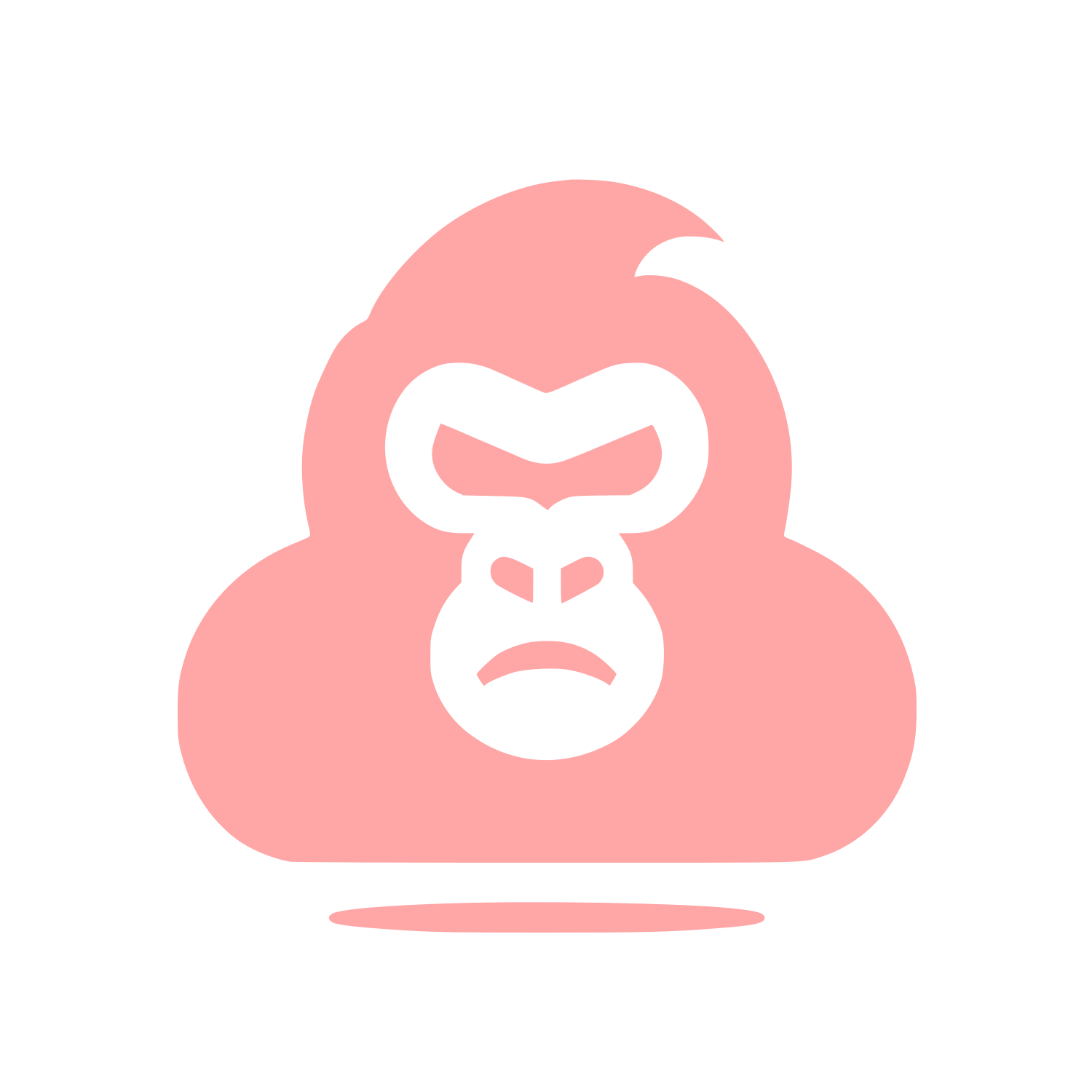 Gorilla Logo Design #ffa6a6