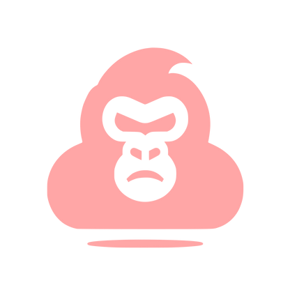 Gorilla Logo Design #ffa6a6