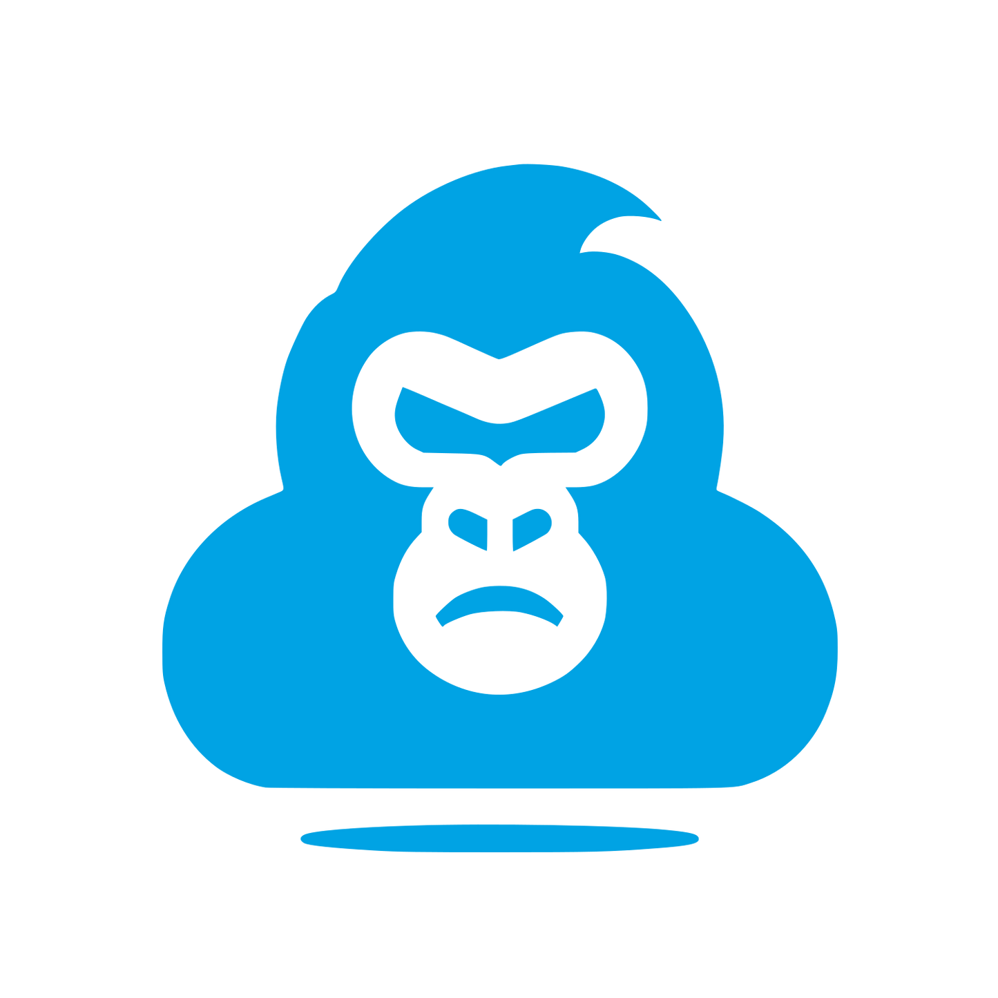 Gorilla Logo Design #00a3e4