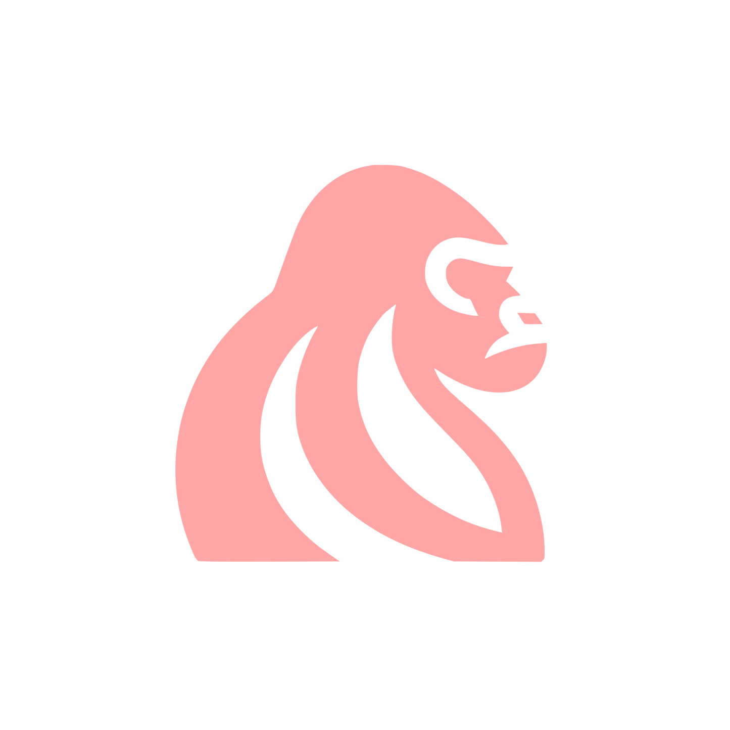 Gorilla Logo Design #ffa6a6