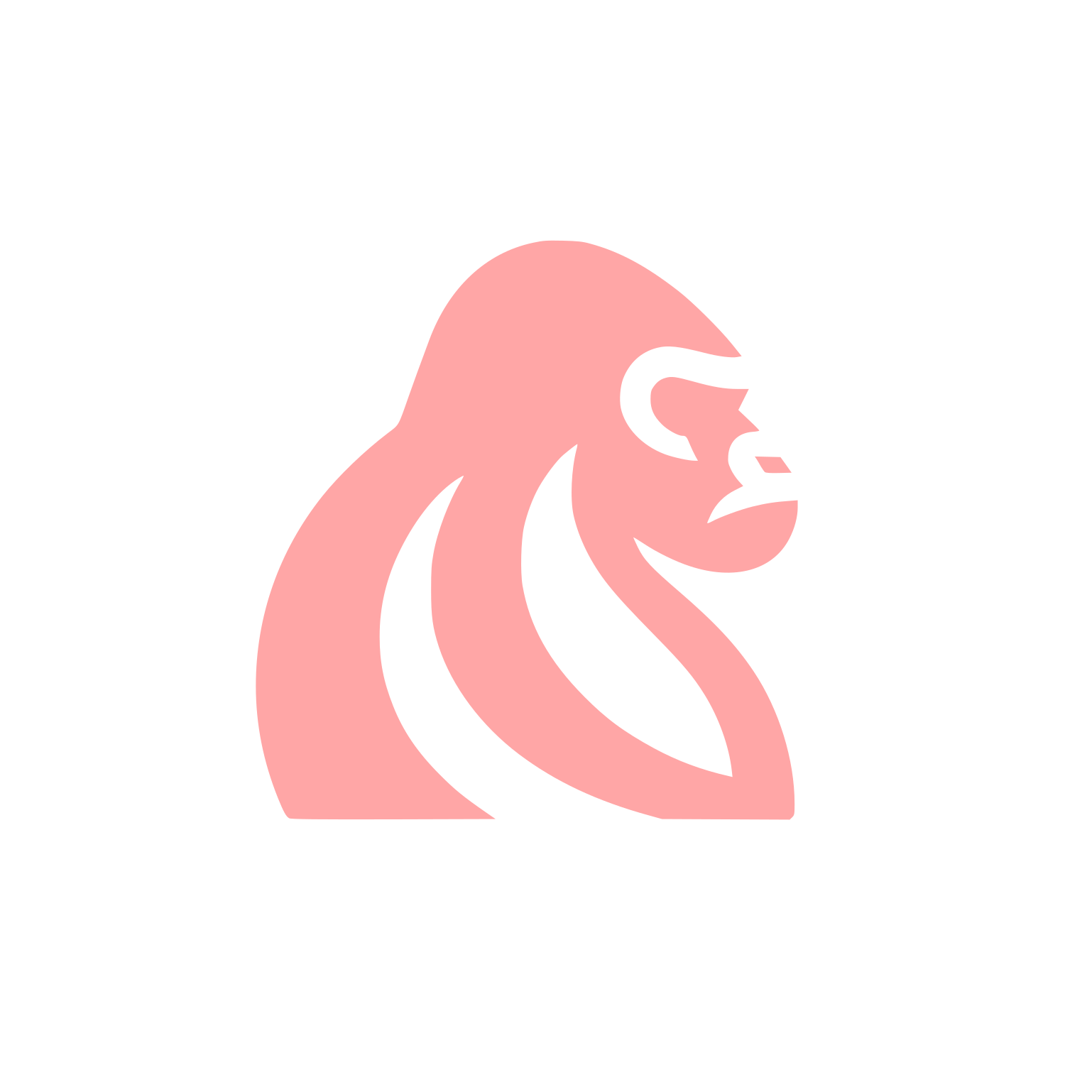 Gorilla Logo Design #ffa6a6