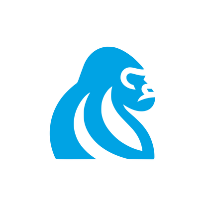 Gorilla Logo Design #00a3e4