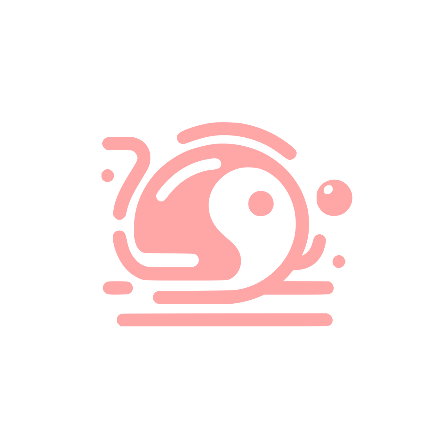 Yin Yang Snail Logo #ffa6a6