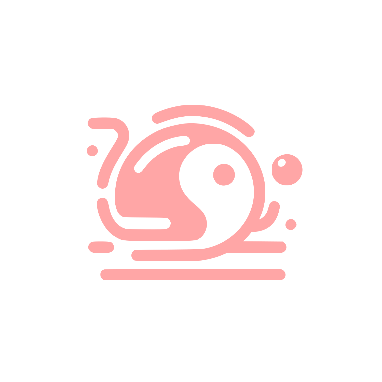 Yin Yang Snail Logo #ffa6a6