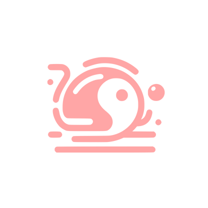 Yin Yang Snail Logo #ffa6a6