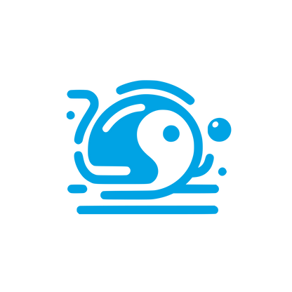 Yin Yang Snail Logo #00a3e4