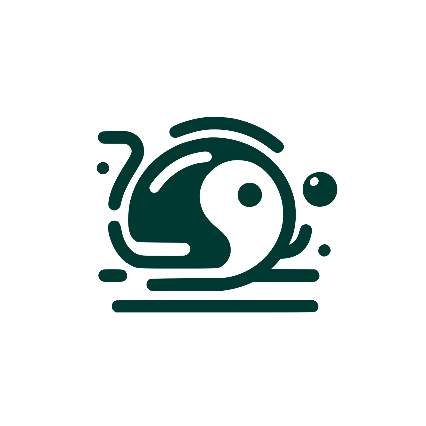 Yin Yang Snail Logo #003932